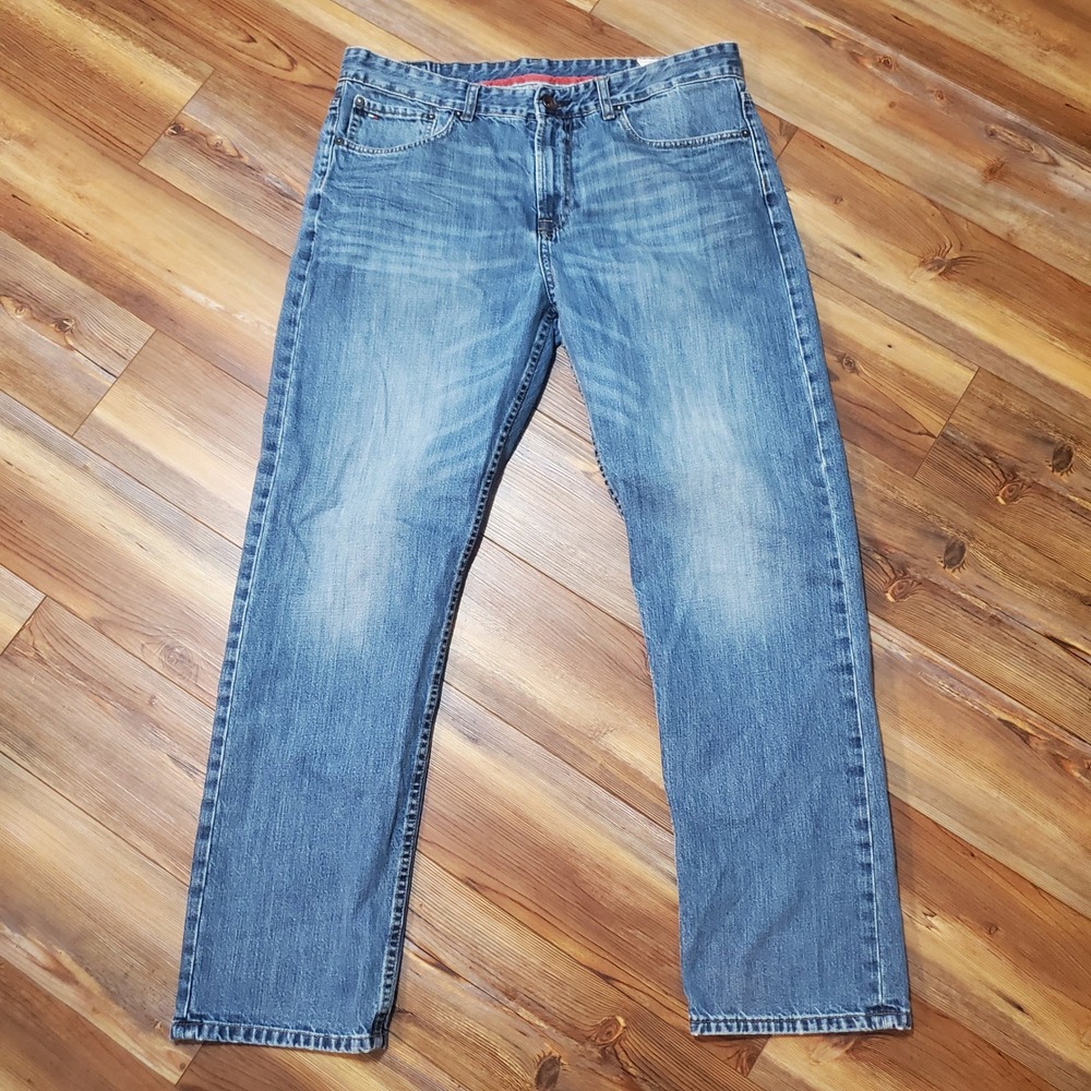 Tommy Hilfiger Mens Custom Straight Leg Blue Denim Jeans 36x32 C887842746